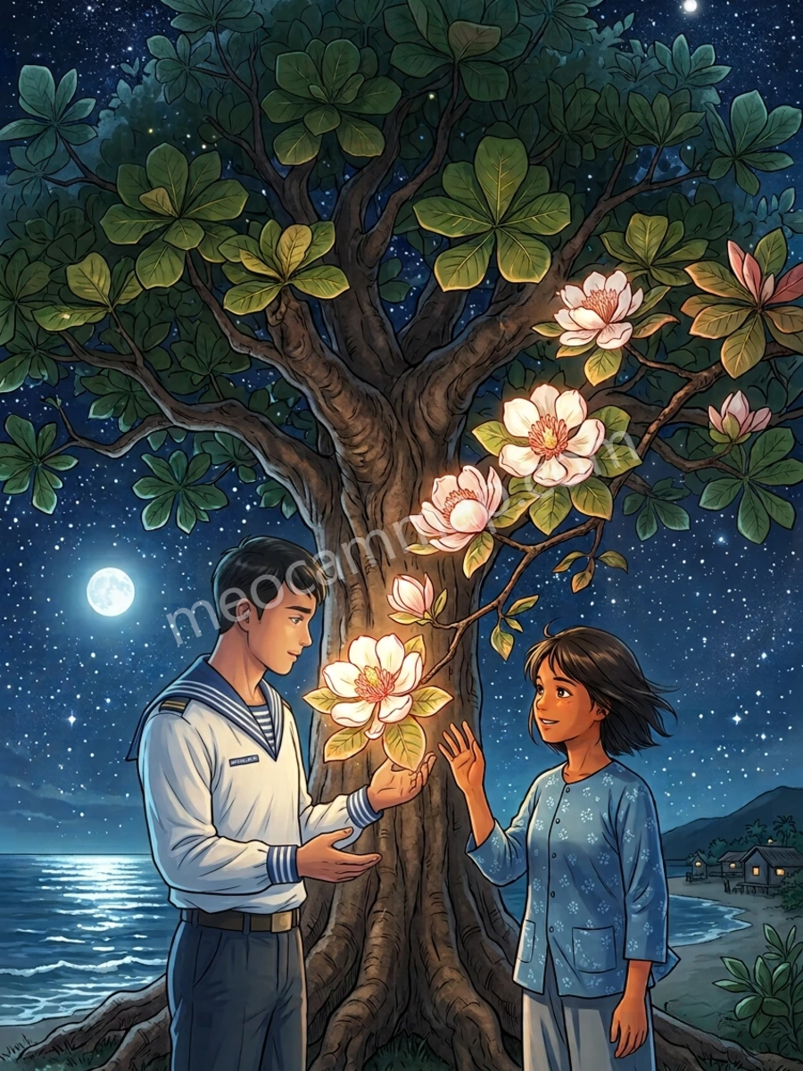 Cây Bàng Vuông Ra Hoa Đúng Đêm Tàu Thay Quân