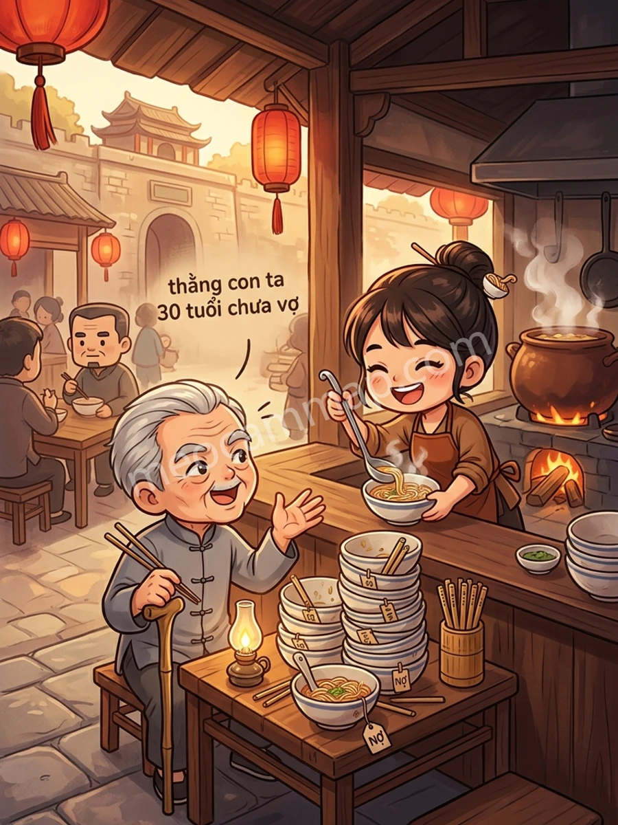 Ông Khách Già Ngày Nào Cũng Đến Quán, Than Thằng Con Ế Vợ