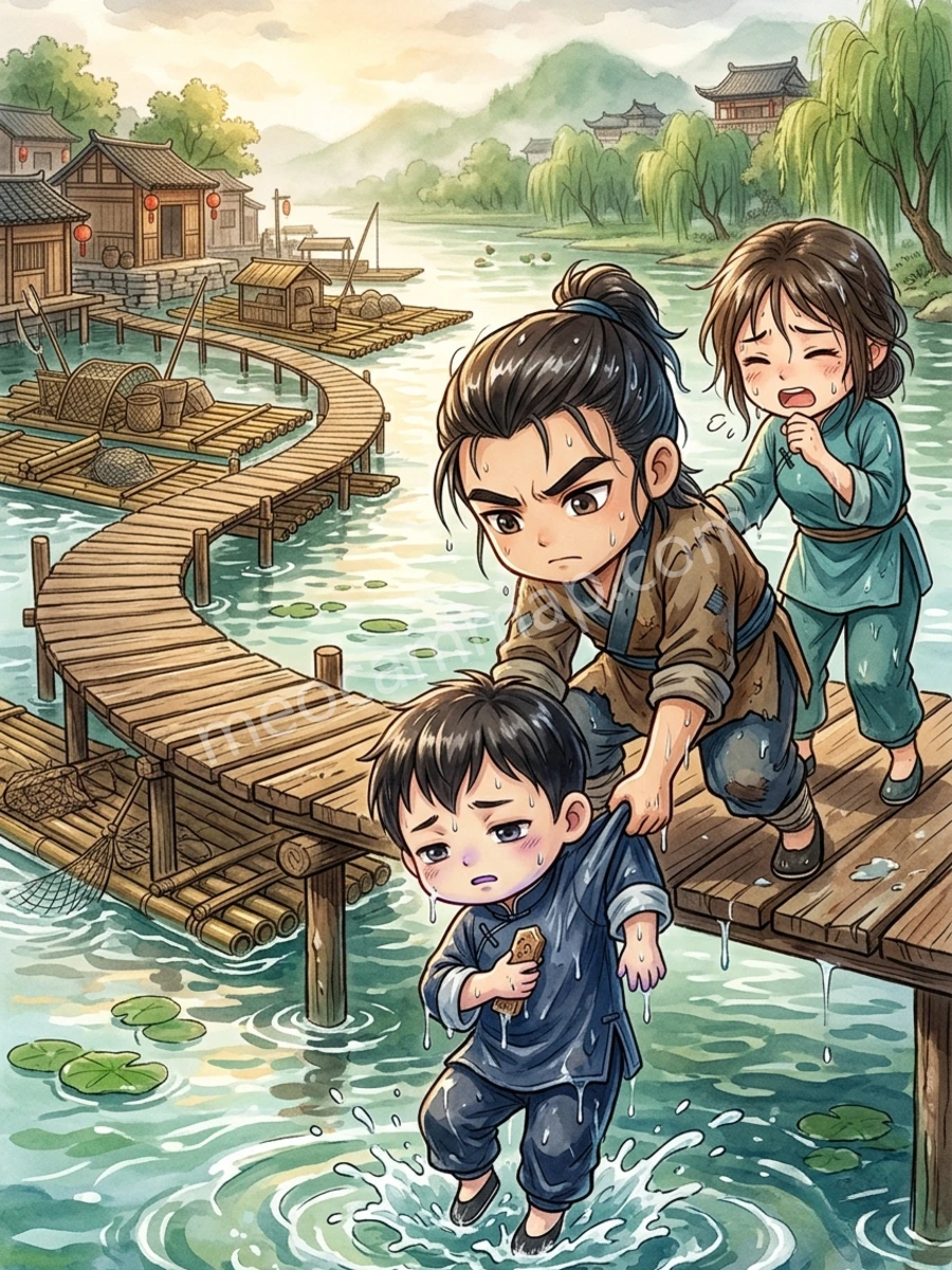Nàng Làm Rơi Con Người Ta Xuống Sông, Cha Nó Bắt Nàng Ở Lại